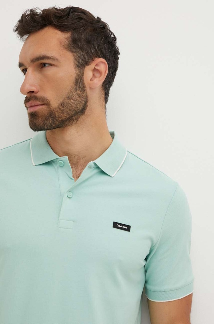 Ρούχα Πόλο Calvin Klein K10K112751 πράσινο