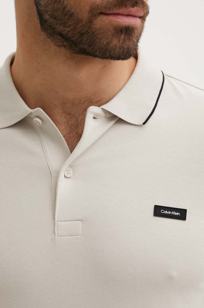 Πόλο Calvin Klein μπεζ K10K112751