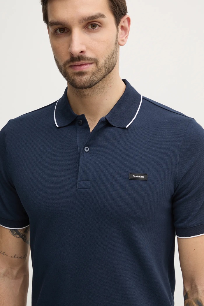 Calvin Klein tricou polo bleumarin K10K112751