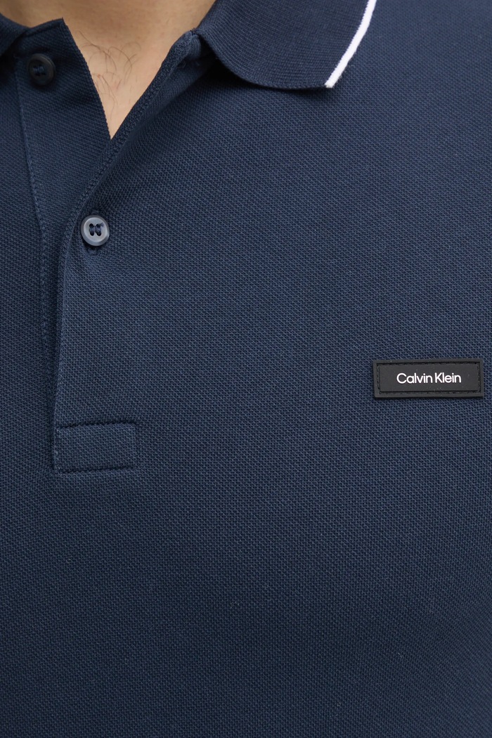 Calvin Klein tricou polo K10K112751 bleumarin