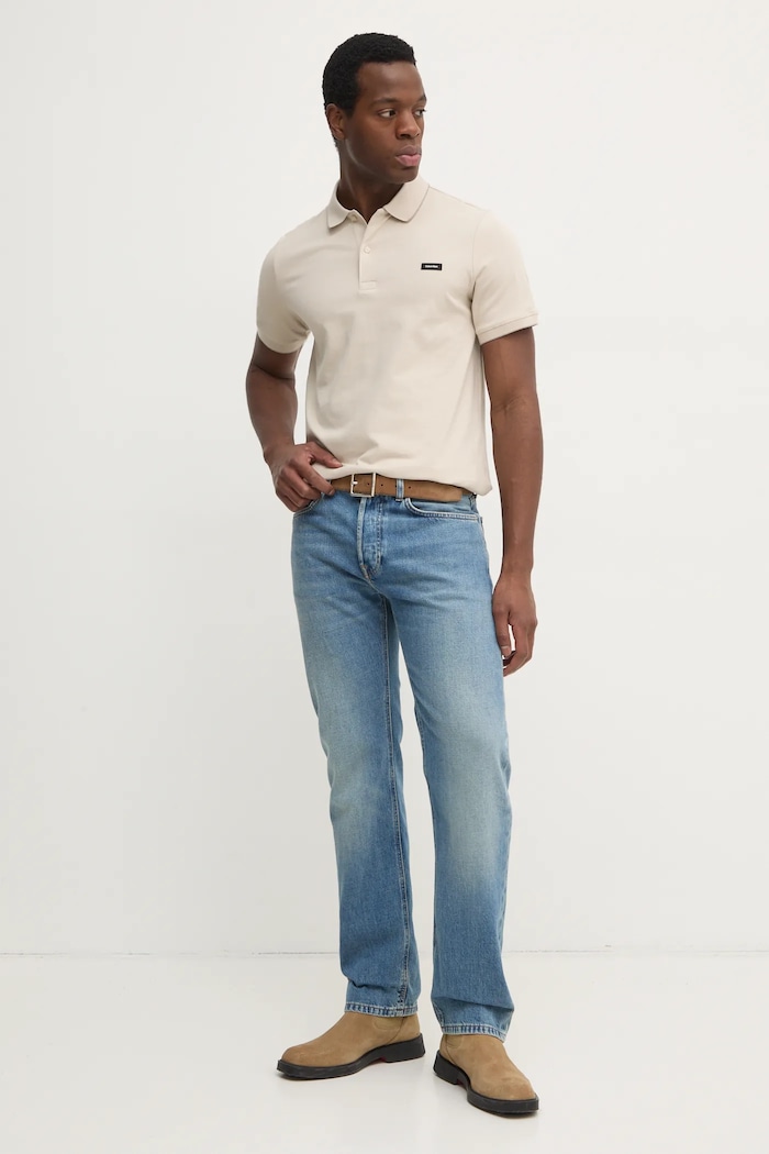 Calvin Klein polo K10K112751 beżowy SS25