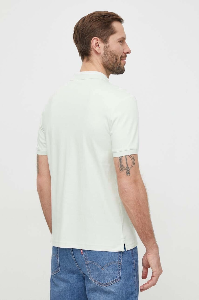 Pamučna polo majica Calvin Klein K10K112754 zelena SS25