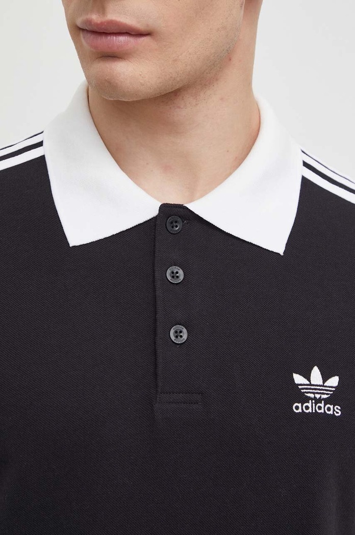 adidas Originals pamut póló Adicolor Classics 3-Stripes IL2501 fekete