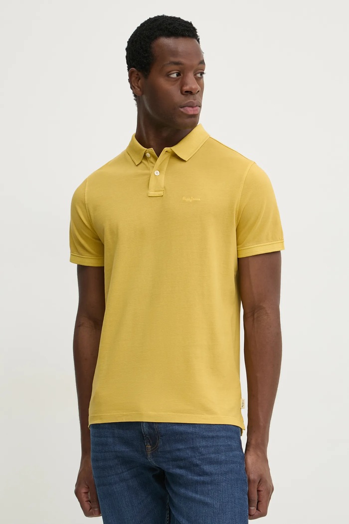 Bavlnené polo tričko Pepe Jeans žltá PM542099