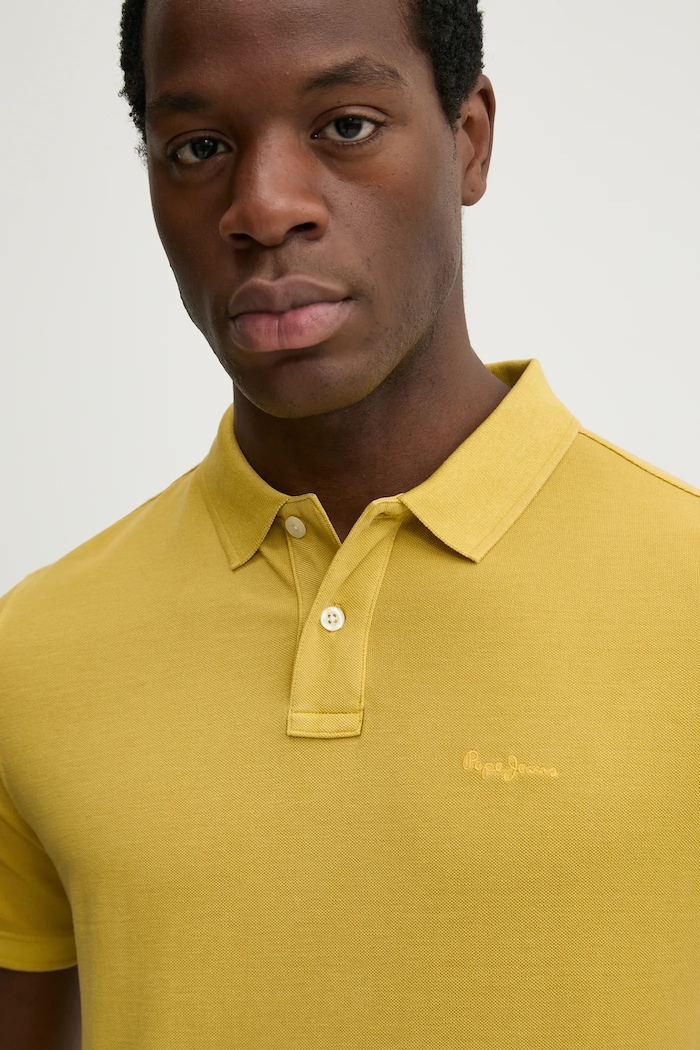 Bavlnené polo tričko Pepe Jeans žltá PM542099