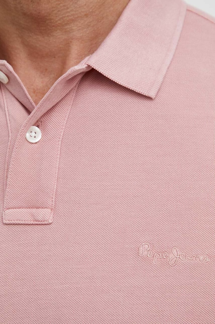 Pamučna polo majica Pepe Jeans NEW OLIVER GD PM542099 roza