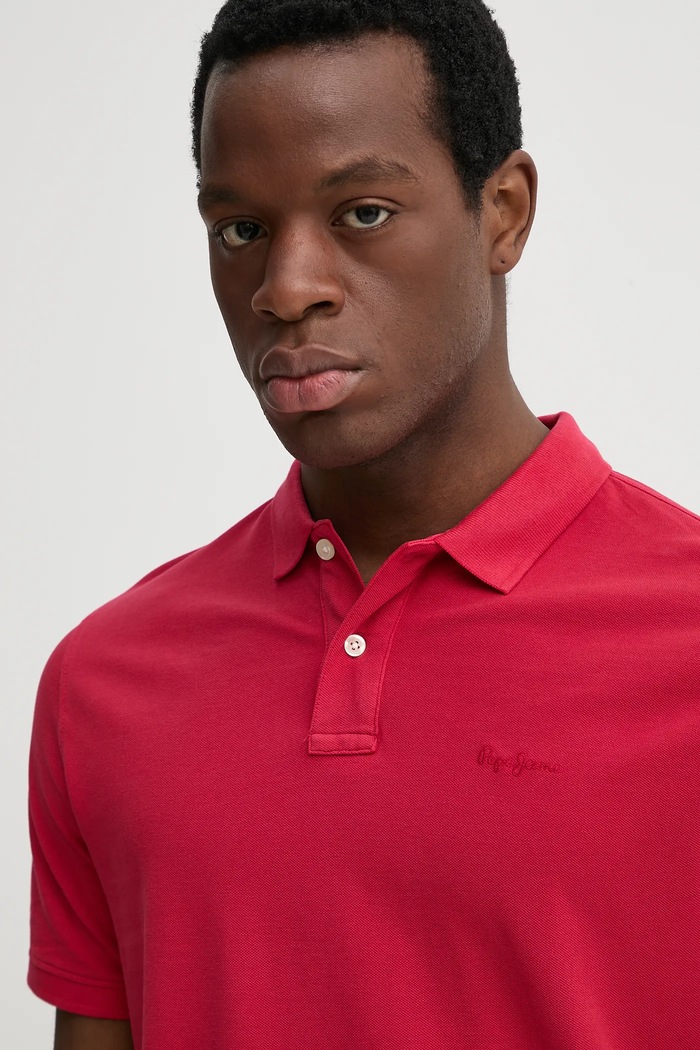 Polo pentru bărbați din bumbac NEW OLIVER GD Pepe Jeans PM542099 rosu