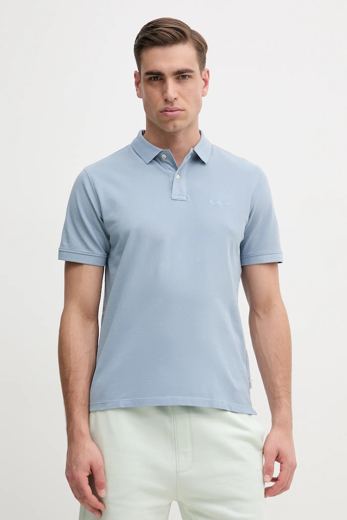Bavlnené polo tričko Pepe Jeans modrá PM542099