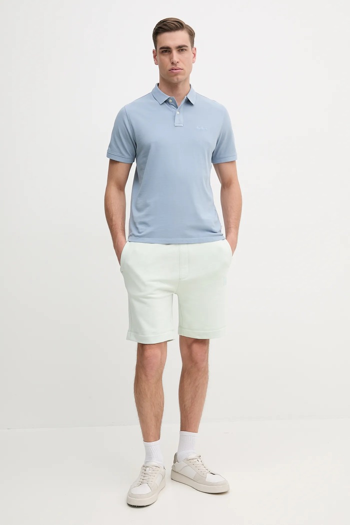 Bavlnené polo tričko Pepe Jeans PM542099 modrá SS25