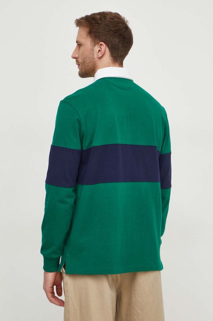 Oblečení Bavlněné tričko s dlouhým rukávem Polo Ralph Lauren 710938458 zelená