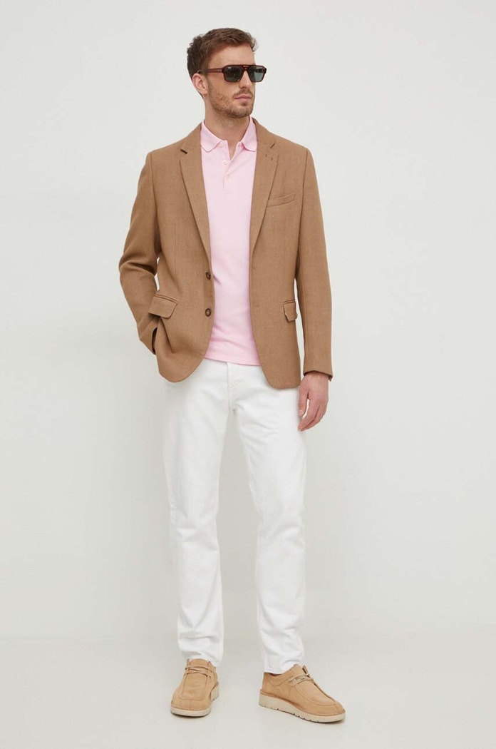 Polo Ralph Lauren polo tričko pánske bavlnené 710704319 ružová SS26