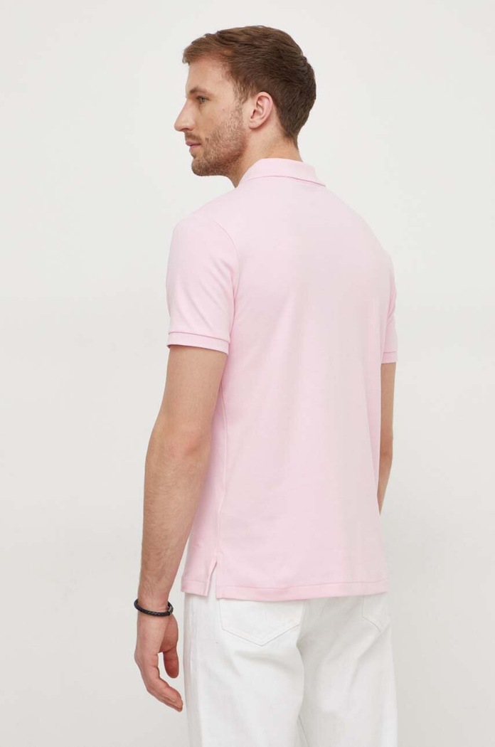 Oblečenie Polo Ralph Lauren polo tričko pánske bavlnené 710704319 ružová