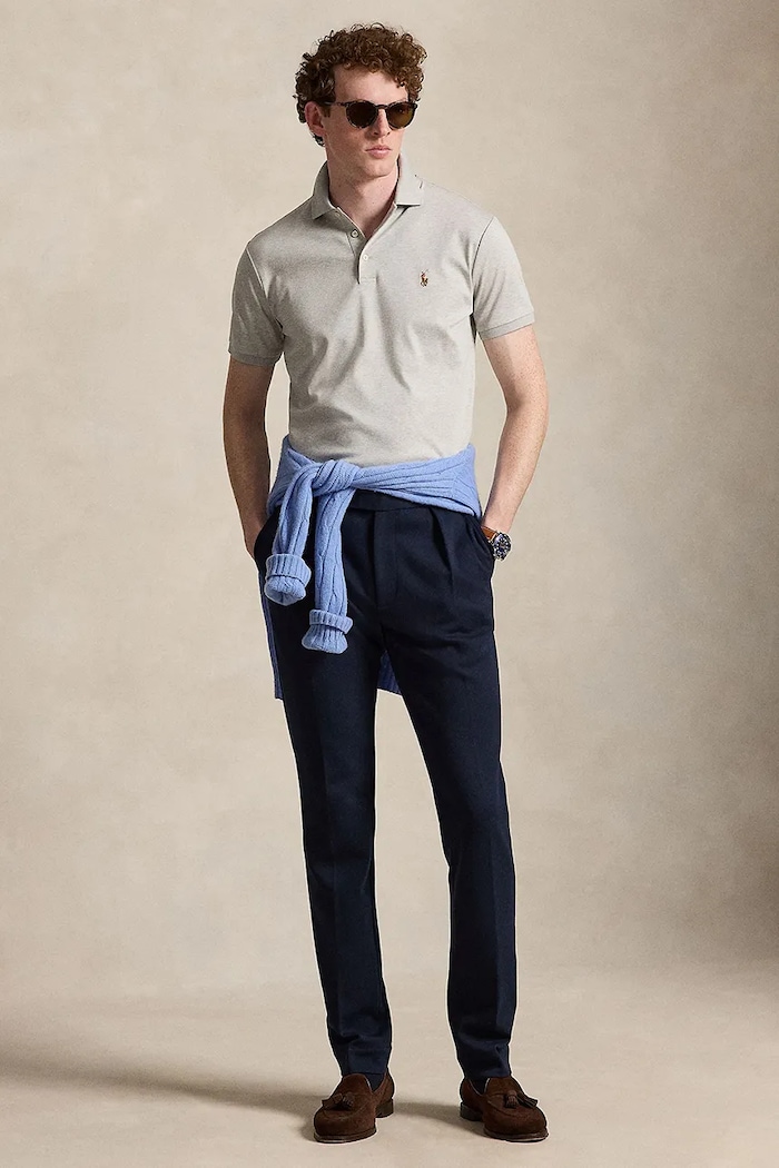 Îmbrăcăminte Polo Ralph Lauren polo pentru bărbați din bumbac 710704319 gri