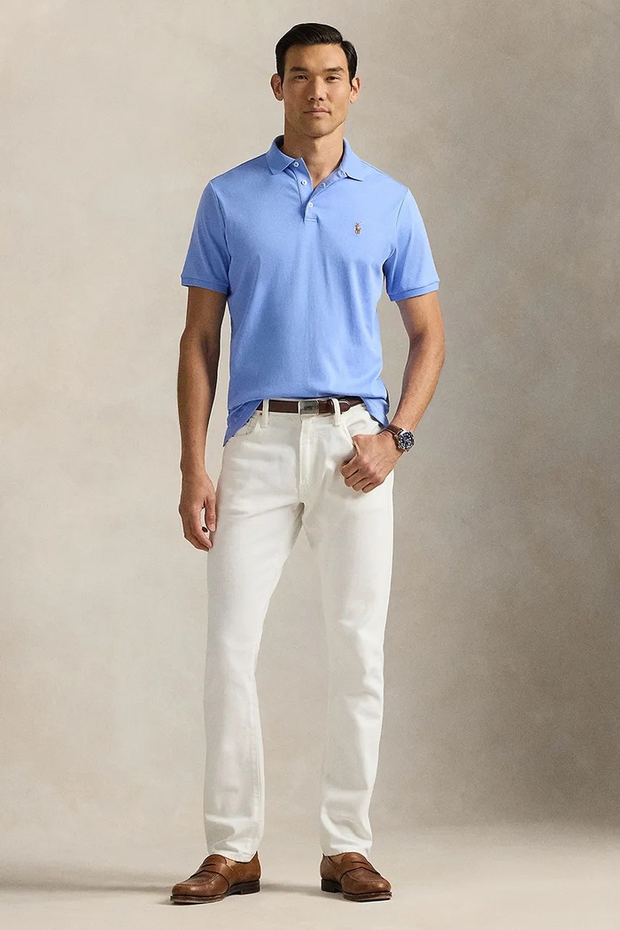 Oblečení Polo Ralph Lauren Polo pánské bavlněné 710704319 modrá