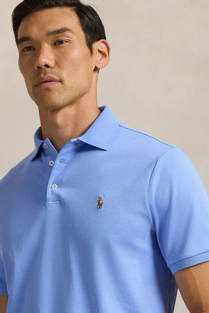 Polo pánské bavlněné Polo Ralph Lauren 710704319 modrá