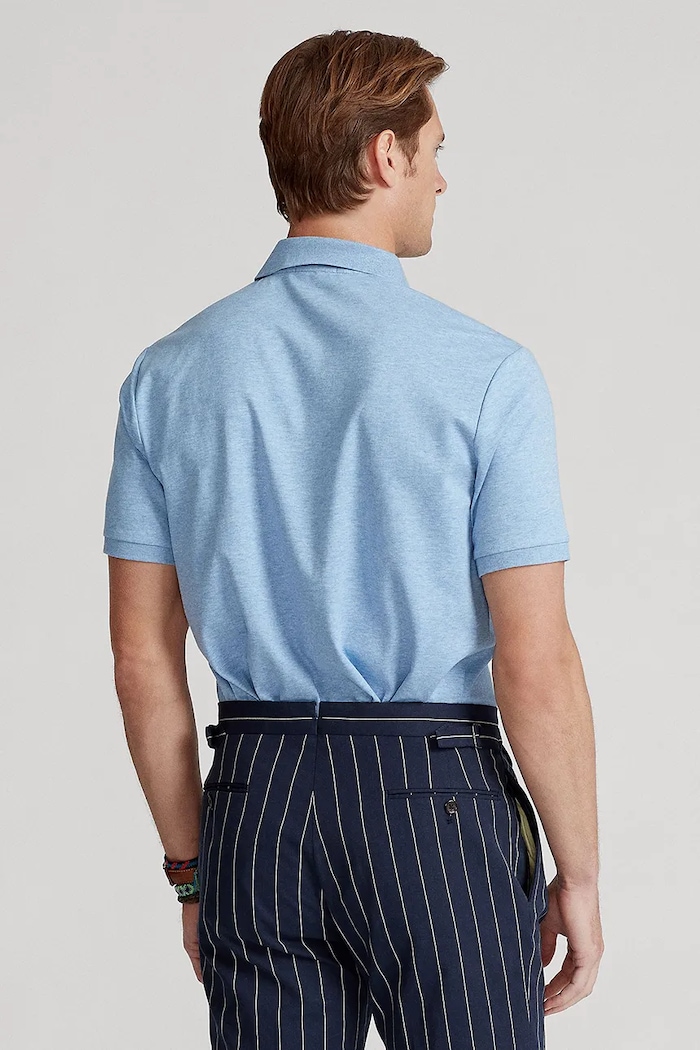 Polo Ralph Lauren πόλο βαμβακερό ανδρικό 710704319 μπλε SS26