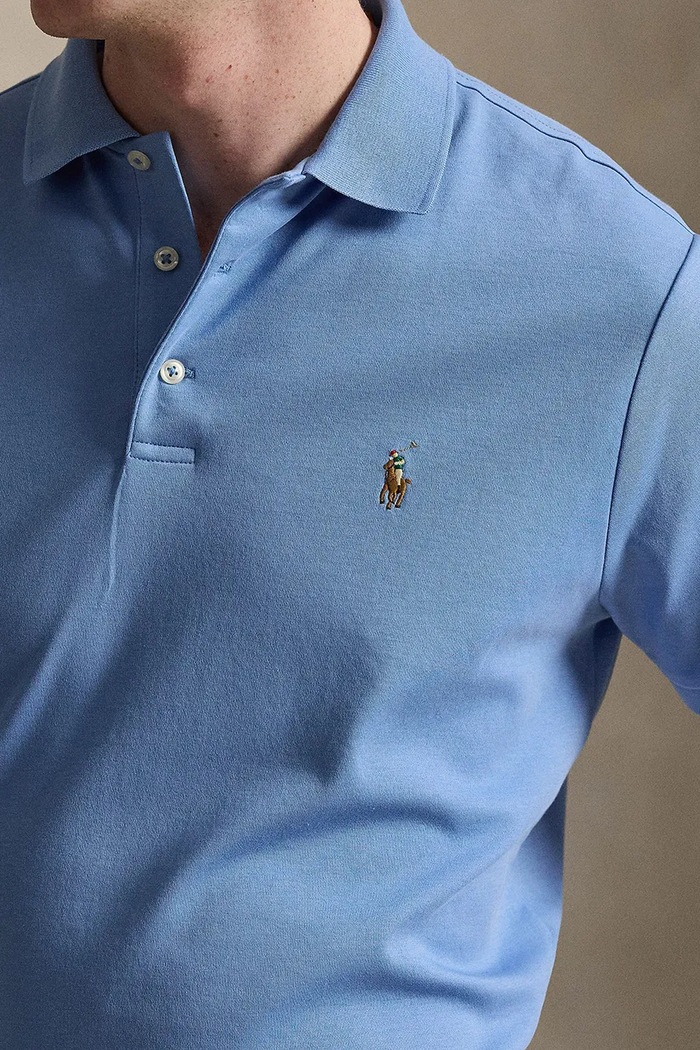 Polo Ralph Lauren polo majica moška bombažna modra 710704319