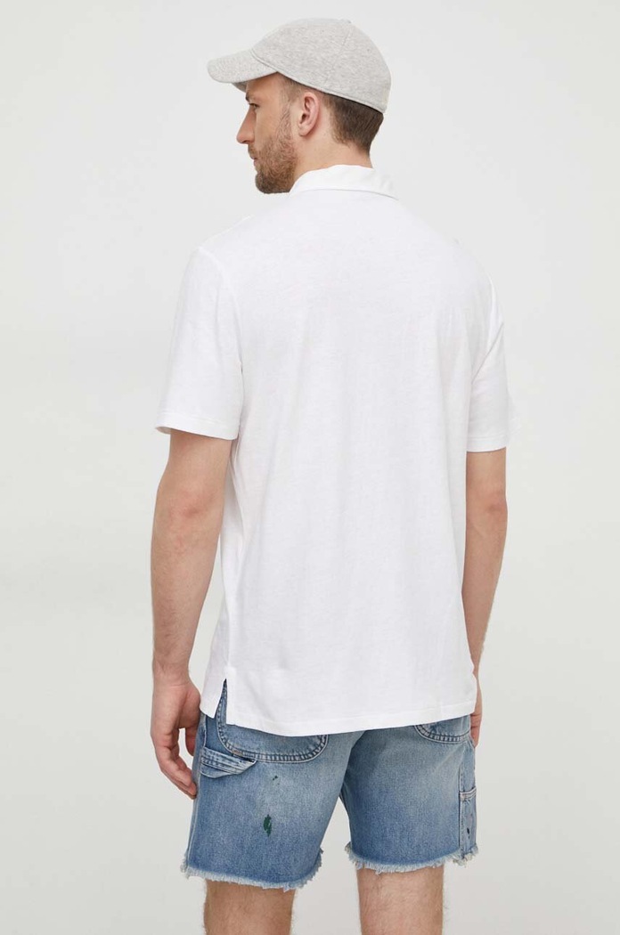 Ρούχα Πόλο με μείγμα με λινό Polo Ralph Lauren 710933390 λευκό