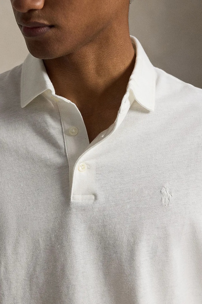 Polo Ralph Lauren póló vászonkeverékből fehér 710933390