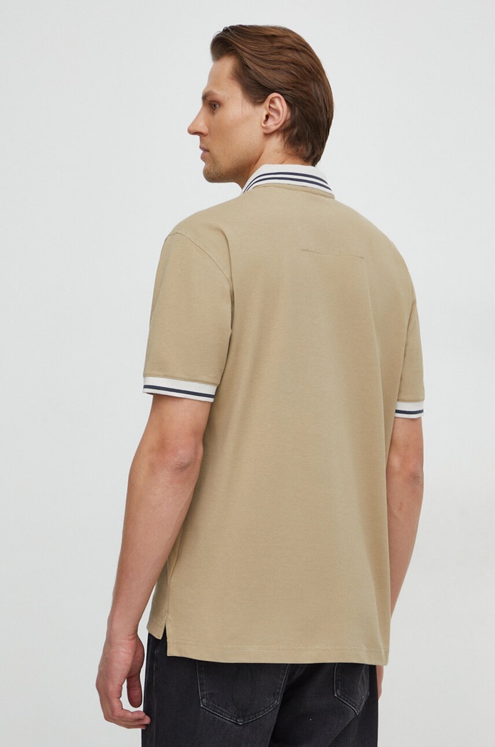 Odzież Aeronautica Militare polo bawełniane PO1751P309 beżowy