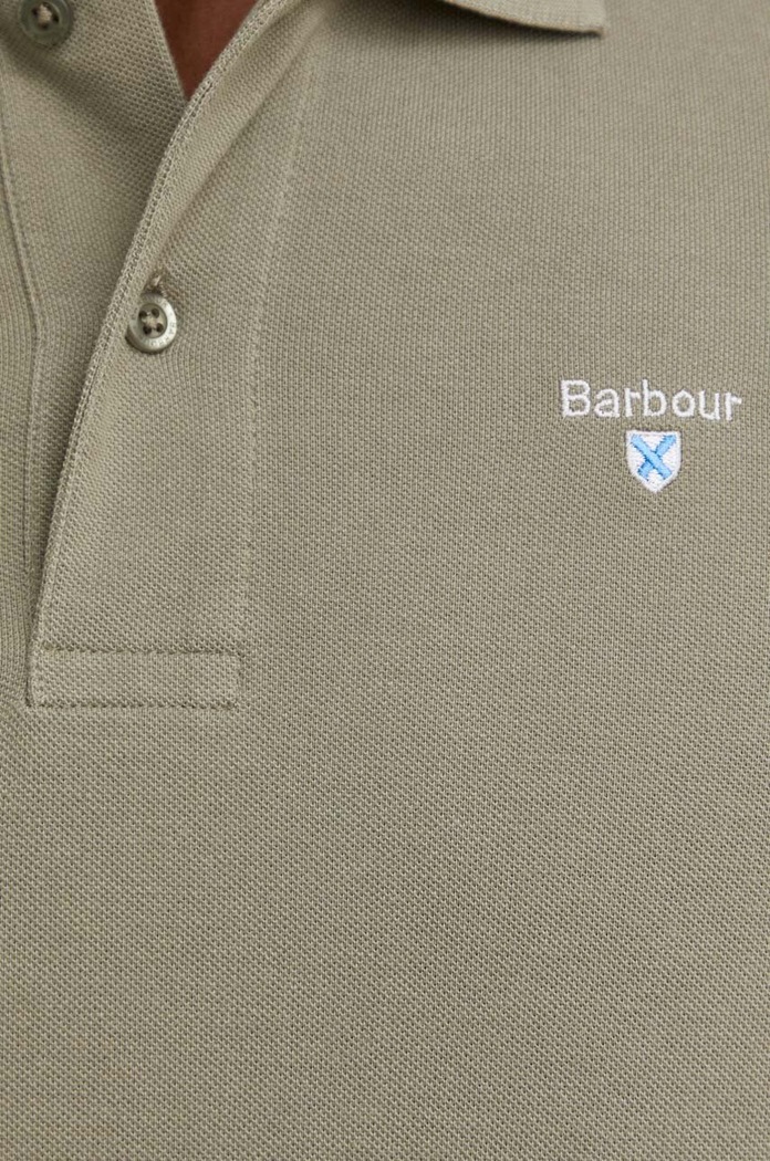Barbour πόλο ανδρικό βαμβακερό ESSENTIALS MML0358 πράσινο