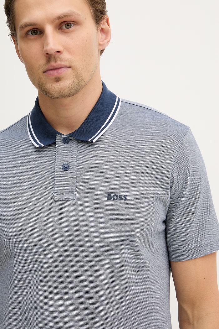 BOSS Orange polo bărbați din bumbac PeoxfordNew albastru 50507814