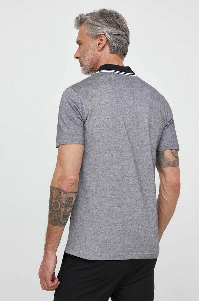 Oblečení BOSS Orange polo pánské bavlněné PeoxfordNew 50507814 šedá