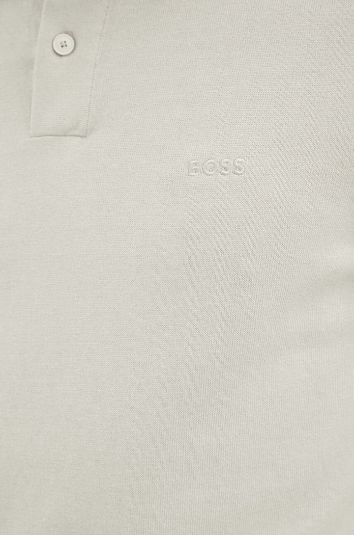 BOSS Orange polo pánské s bavlnou 50514223 béžová