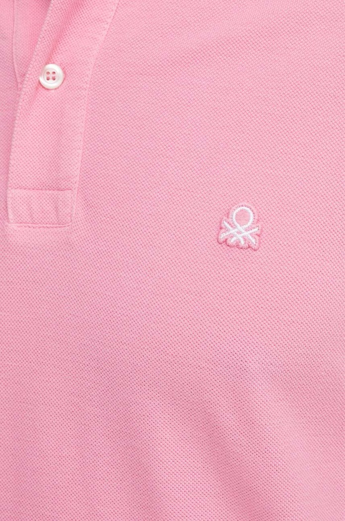 United Colors of Benetton polo bawełniane 3089J3179 różowy