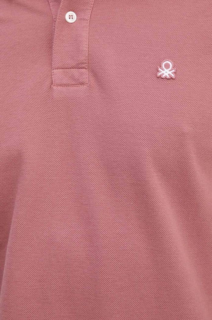 United Colors of Benetton polo bawełniane różowy 3089J3179