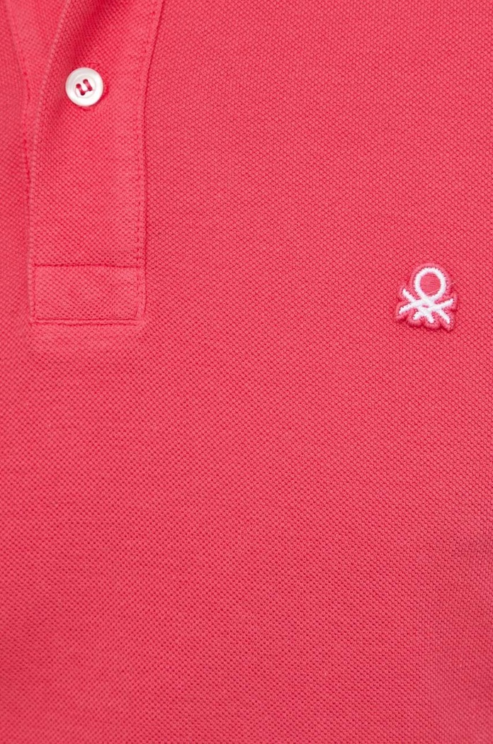 United Colors of Benetton polo bawełniane 3089J3179 różowy