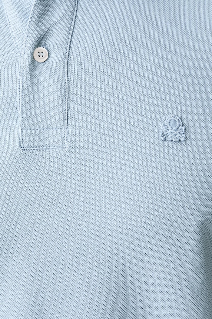 Polo męskie bawełniane United Colors of Benetton 3089J3179 niebieski