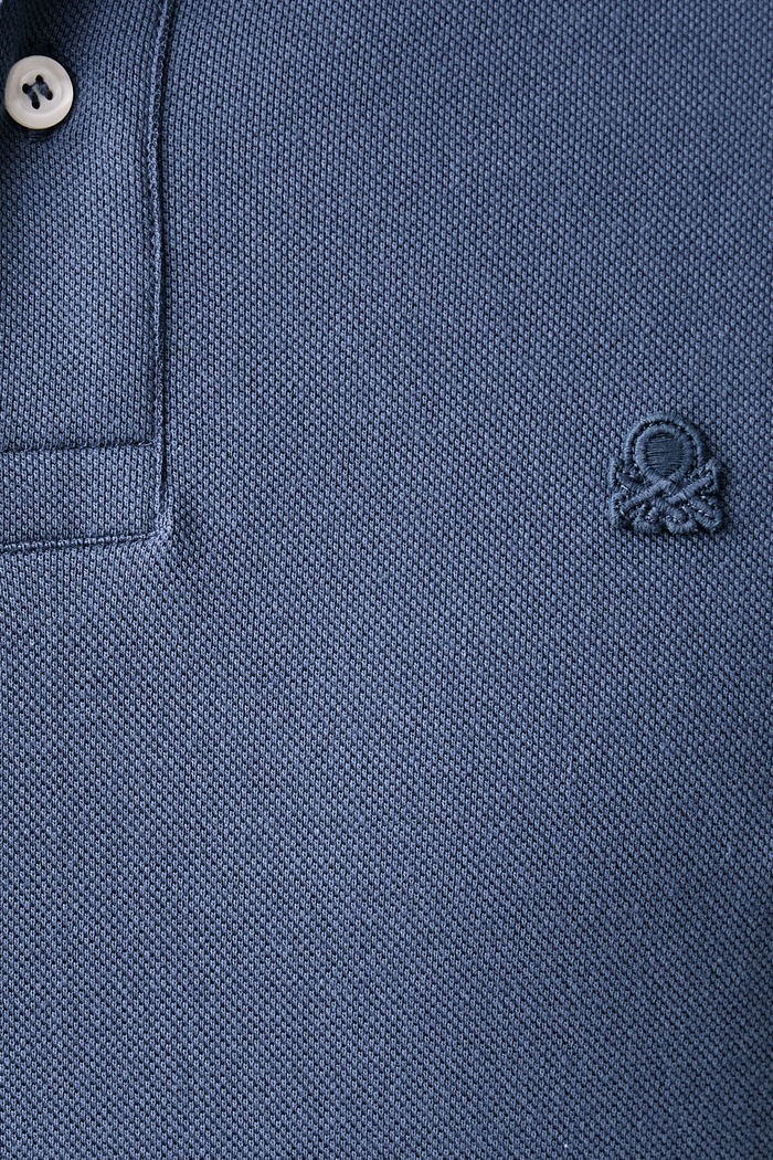 Polo męskie bawełniane United Colors of Benetton 3089J3179 niebieski