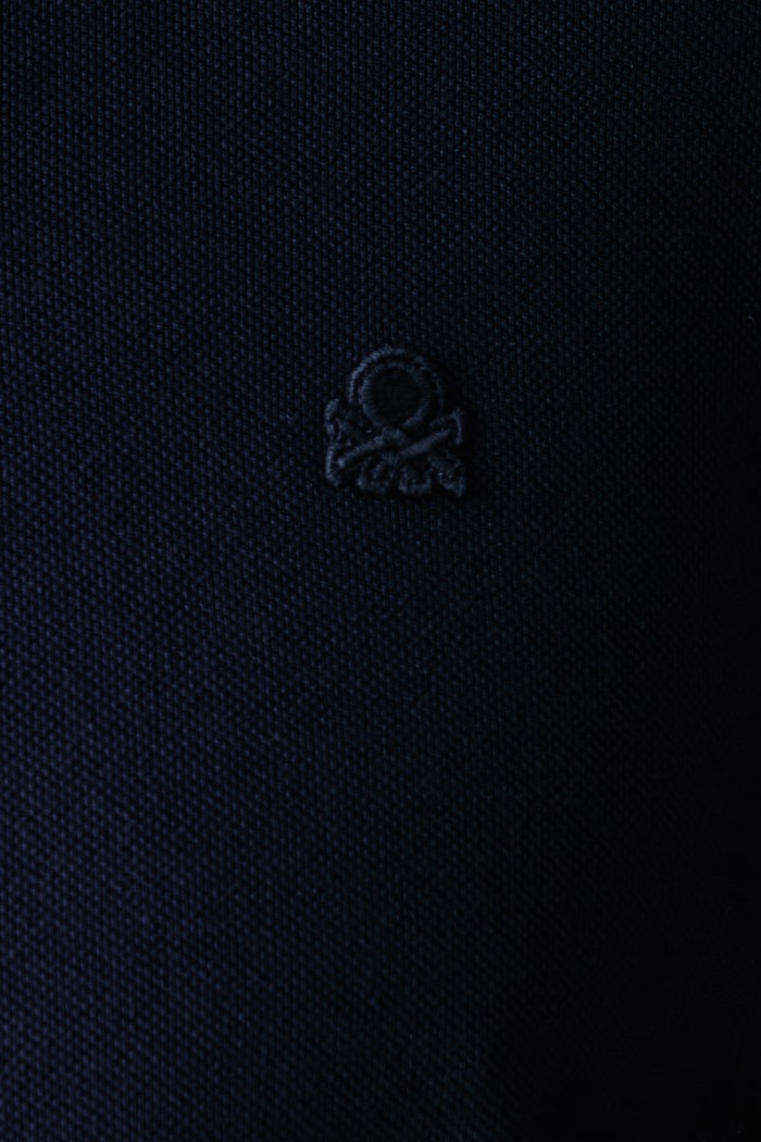 Polo męskie bawełniane United Colors of Benetton 3089J3179 granatowy