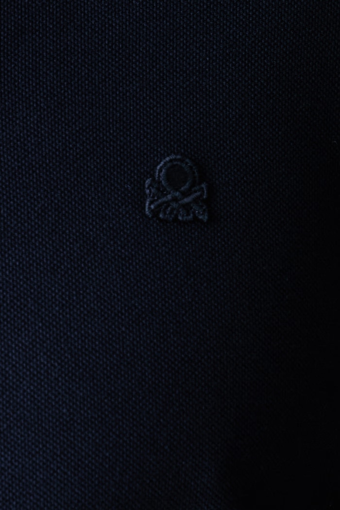 Polo męskie bawełniane United Colors of Benetton 3089J3179 granatowy