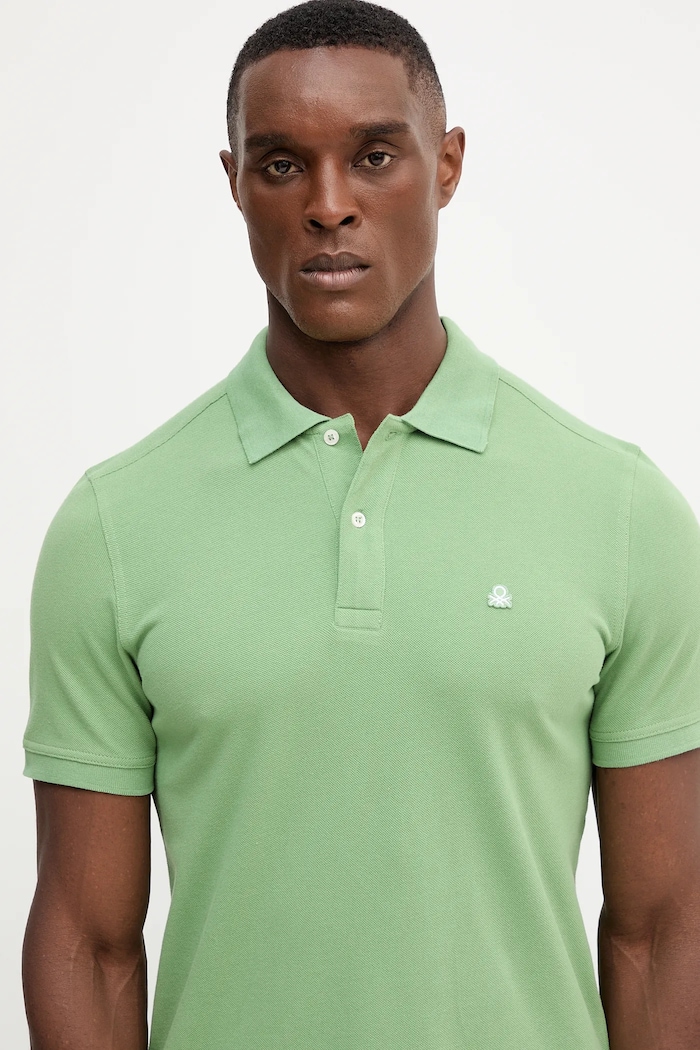 Îmbrăcăminte United Colors of Benetton polo de bumbac 3089J3179 verde