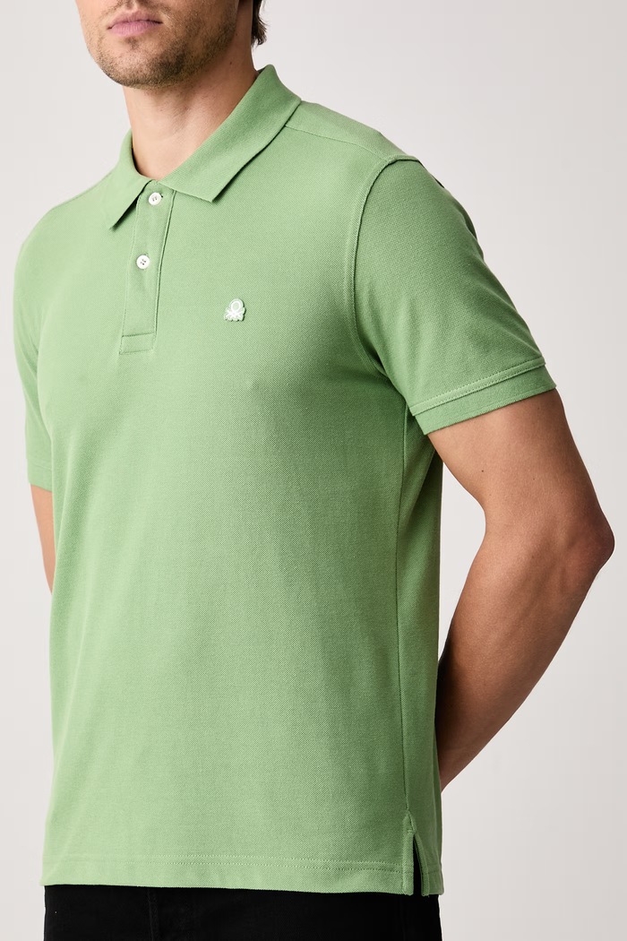 Odzież United Colors of Benetton Polo męskie bawełniane 3089J3179 zielony