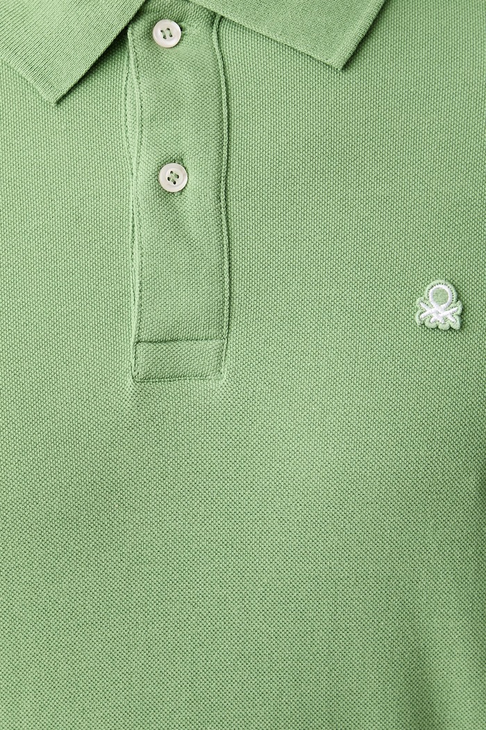 Polo męskie bawełniane United Colors of Benetton 3089J3179 zielony
