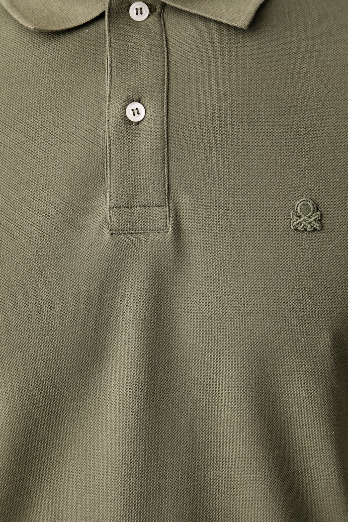 Polo męskie bawełniane United Colors of Benetton 3089J3179 zielony