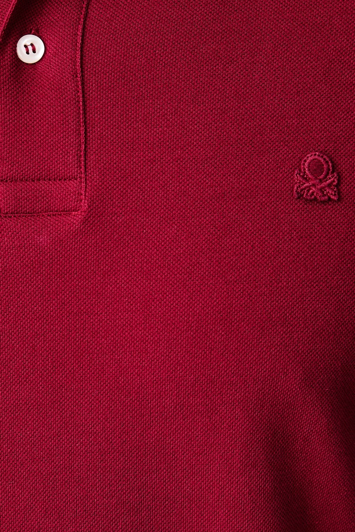 Polo majica moška bombažna United Colors of Benetton 3089J3179 bordo