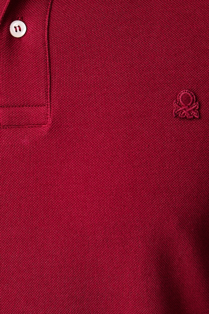 Polo majica moška bombažna United Colors of Benetton 3089J3179 bordo