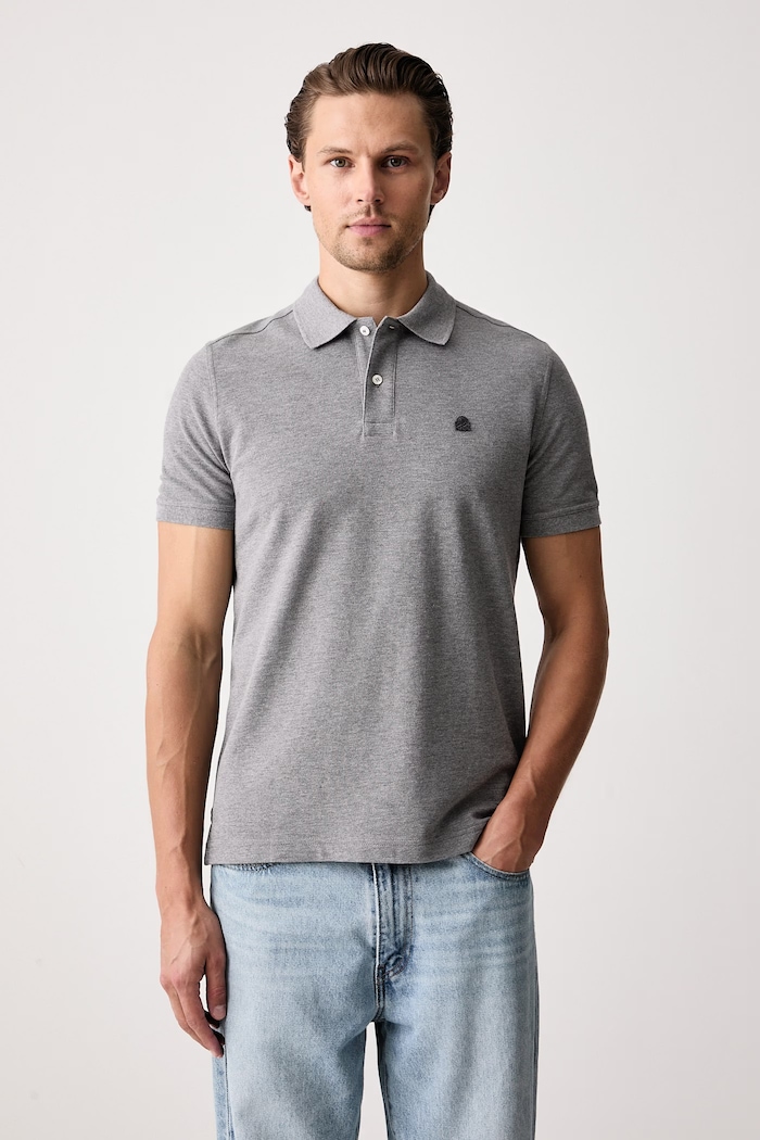 United Colors of Benetton Polo męskie bawełniane szary 3089J3179