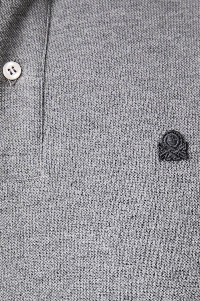 Polo męskie bawełniane United Colors of Benetton 3089J3179 szary