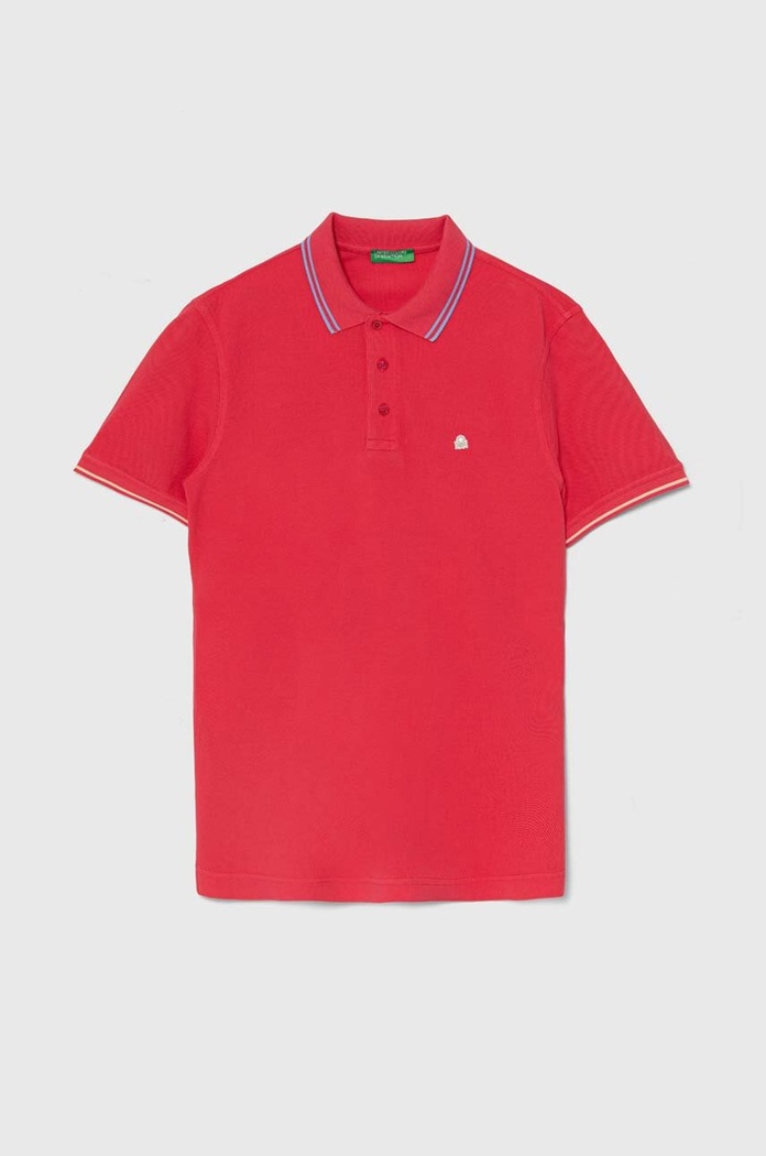 Bavlněné polo tričko United Colors of Benetton regular růžová 3089U301S