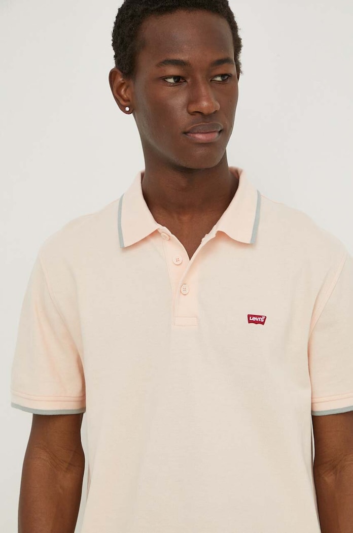 Bavlněné polo tričko Levi's Levi's 35883 oranžová