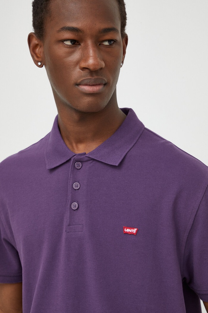 Polo bawełniane Levi's 35883 fioletowy