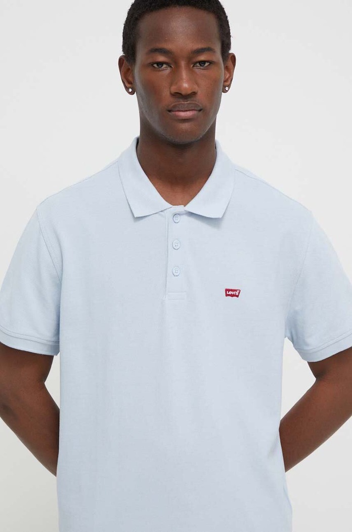 Levi's polo de bumbac albastru 35883