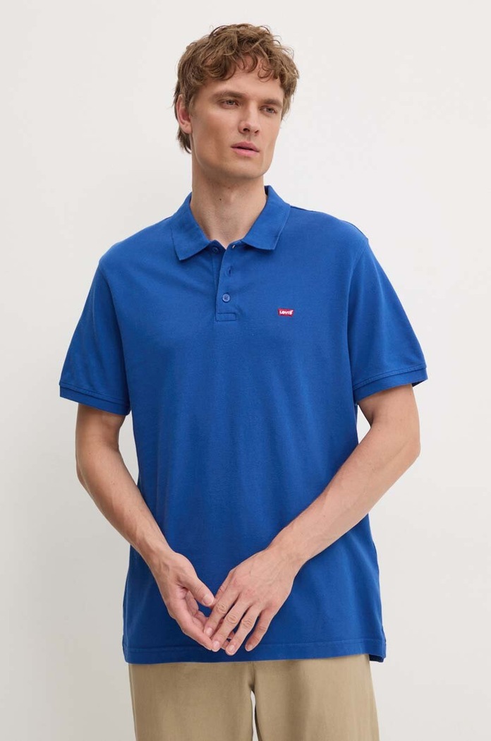 Bombažen polo Levi's modra 35883