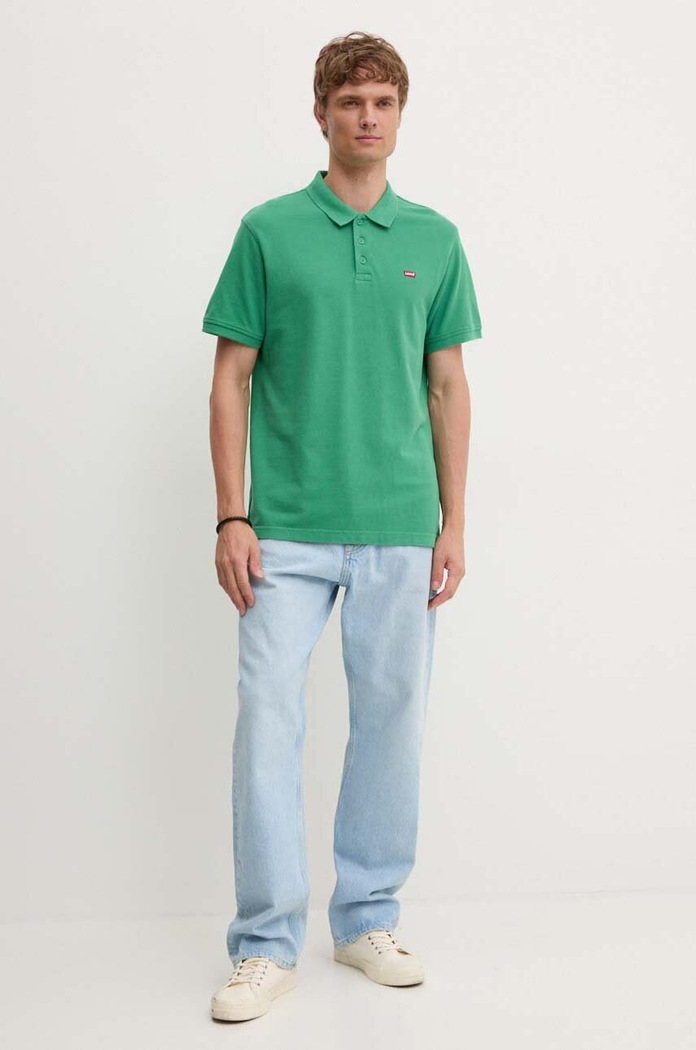 Levi's polo de bumbac 35883 verde SS25
