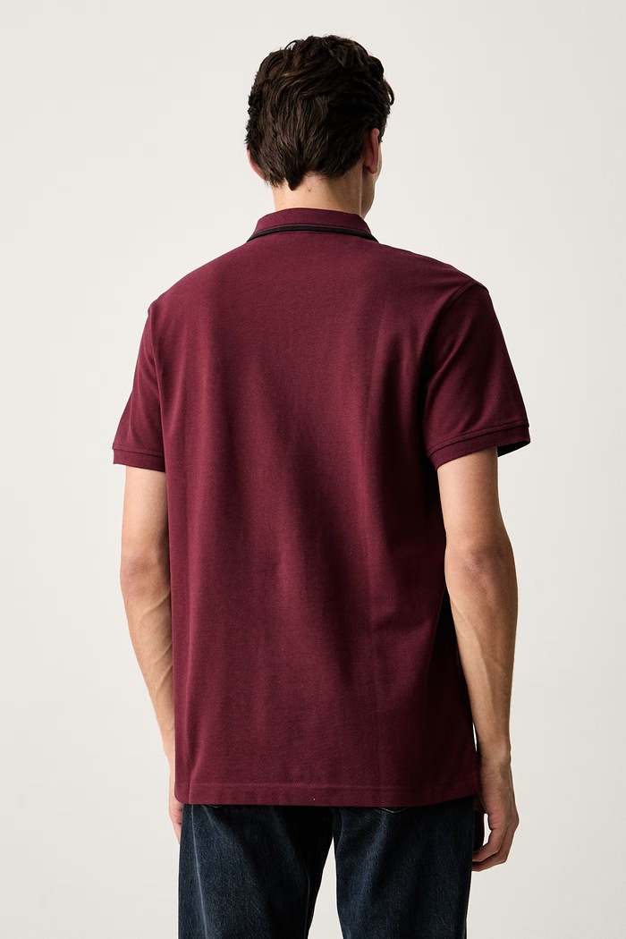 Odzież Levi's polo męskie bawełniane 35883 bordowy